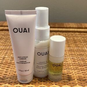 OUAI Travel Set New Anti-Frizz Creme Hair Oil & Leave-In Conditioner